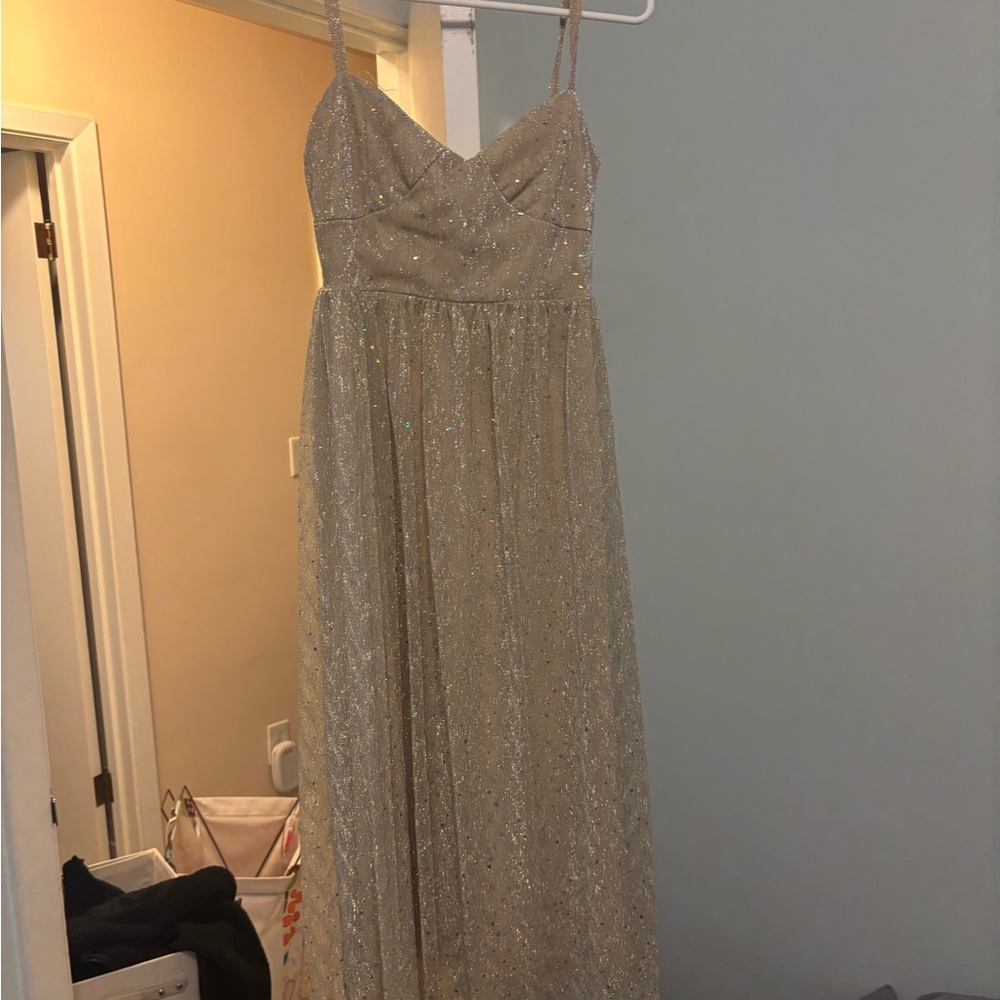 Shimmering Gold Evening Dress